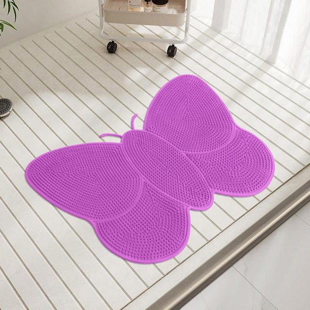 Rutschfeste Badezimmer Matte von Yiran Furniture in Lila mit Tier-Motiv, B/B: 35 x 53 cm - Bild 1