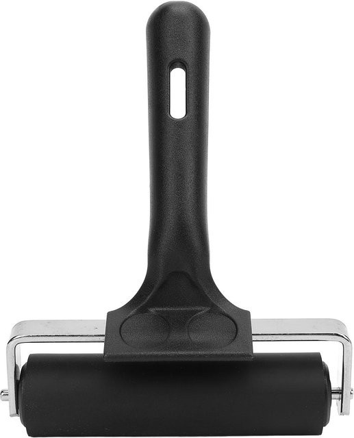 GoolRC Tragbare Gummi Andruckrolle in Schwarz als Presswerkzeug für Druckgrafik und Papierbasteln mit 10 cm Durchmesser - Bild 1