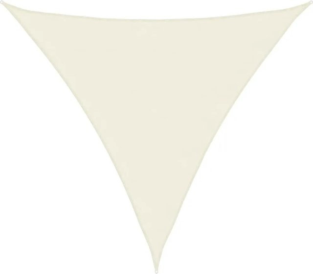 Furnicato Sonnensegel aus PU-beschichtetem Oxford-Gewebe, dreieckig, Creme/Beige, B/T/H: 450 x 450 x 450 cm - Bild 1