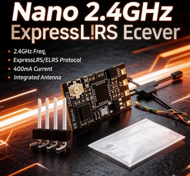 SpeedyBee Nano 2,4GHz / 915MHz ExpressLRS ELRS Empfänger, black - Bild 1