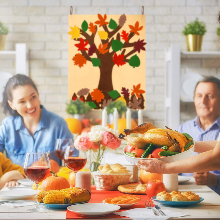 Bai Fen Bai Toys Filz-Wandbehang Weihnachtsmann und Herbstblätter als Dekoration für Kinder und Zuhause in Mehrfarbig - Bild 2