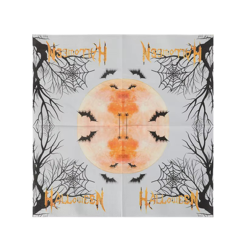 GUANYAO Halloween Servietten mit Fledermaus-Muster, 2-lagig, Multicolor, 20 Stück, Breite: 33 cm - Bild 2