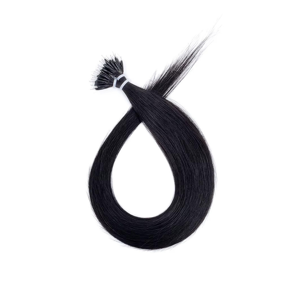 VADES Nano Ringe Echthaarverlängerung Micro Link Remy PreBond, Unisex - Bild 2