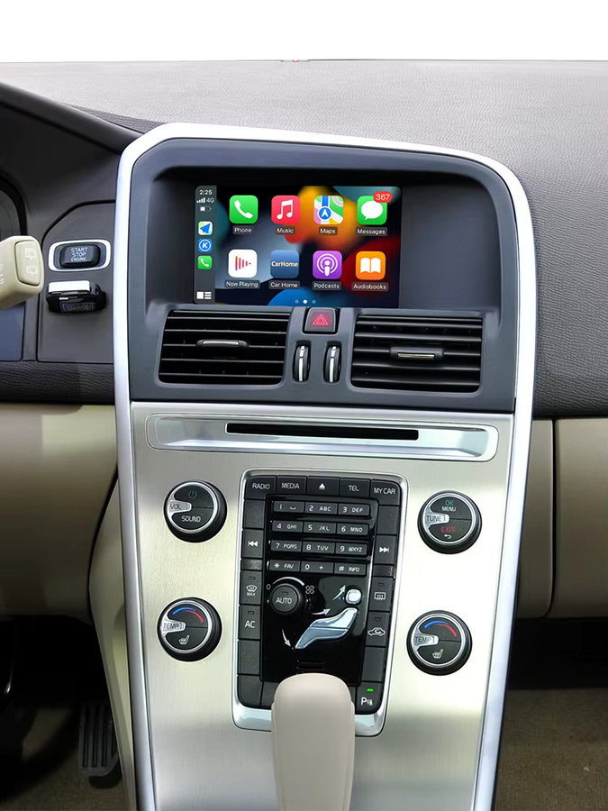 Bonroad Wireless Carplay und Android Auto Nachrüstkit für Volvo V40 V60 S60 XC60 V70 XC70 S80 (2010-2015) mit 7 Zoll Bildschirm in Schwarz - Bild 7