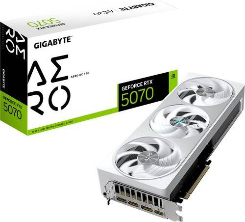 Gigabyte GeForce RTX 5070 AERO OC 12G Grafikkarte in Weiß - Bild 1
