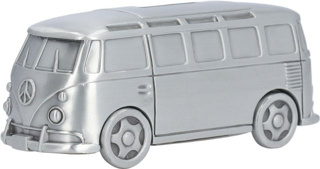 GoolRC Sparschwein in Busform aus Metall in Grau/Silber für Kinder und als Deko-Ornament - Bild 1