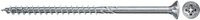Fischer Spanplattenschraube Power-Fast II mit Senkkopf und Pozidriv-Antrieb, verzinkt, Farbe: Silber/Blau, Durchmesser: 4,5 mm, Länge: 70 mm - Bild 1