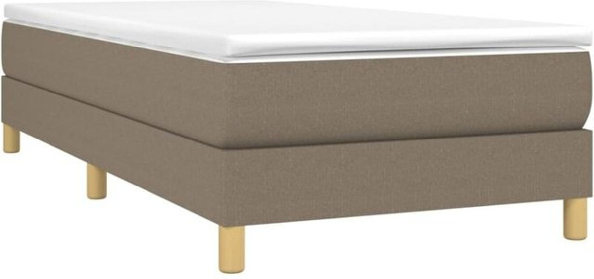 vidaxl Boxspringbett mit Matratze in Taupe meliert aus Stoff B/T/H: 90 x 190 x 25 cm - Bild 1