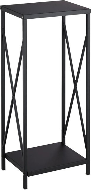Relaxdays Kaminholzregal aus Stahl in Schwarz matt, B/T/H: 80 x 34 x 25 cm - Bild 1