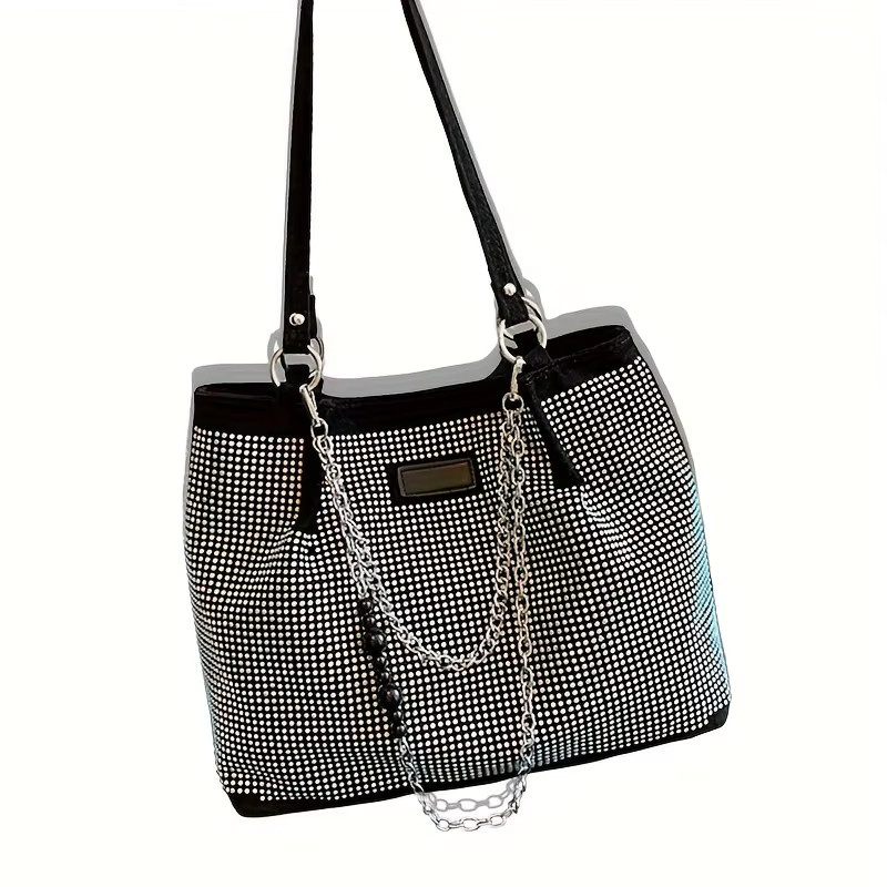 FXZLLQ Umhängetasche, Strass, Kettendekor, Damen - Bild 2