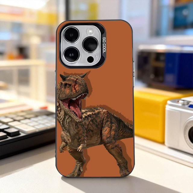 J-Jurassic Park W-World Handyhülle für iPhone 15 in Mattschwarz - Bild 1