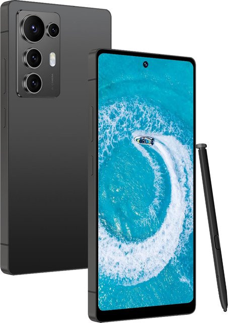 VIQEE S Ultra 5G Android Smartphone mit 256 GB Speicher, 6,6 Zoll HD-Touchscreen, Dual-SIM, Dual-Standby, Gesichtserkennung, Fingerabdruck-Scanner und Stylus-Stift in Schwarz oder Grau - Bild 1
