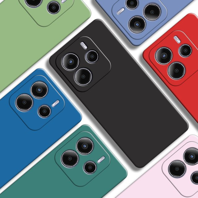 Xiaomi Redmi Note 14 Silikon Schutzhülle Stoßfestes Case in Rot für 4G und 5G Modelle - Bild 1
