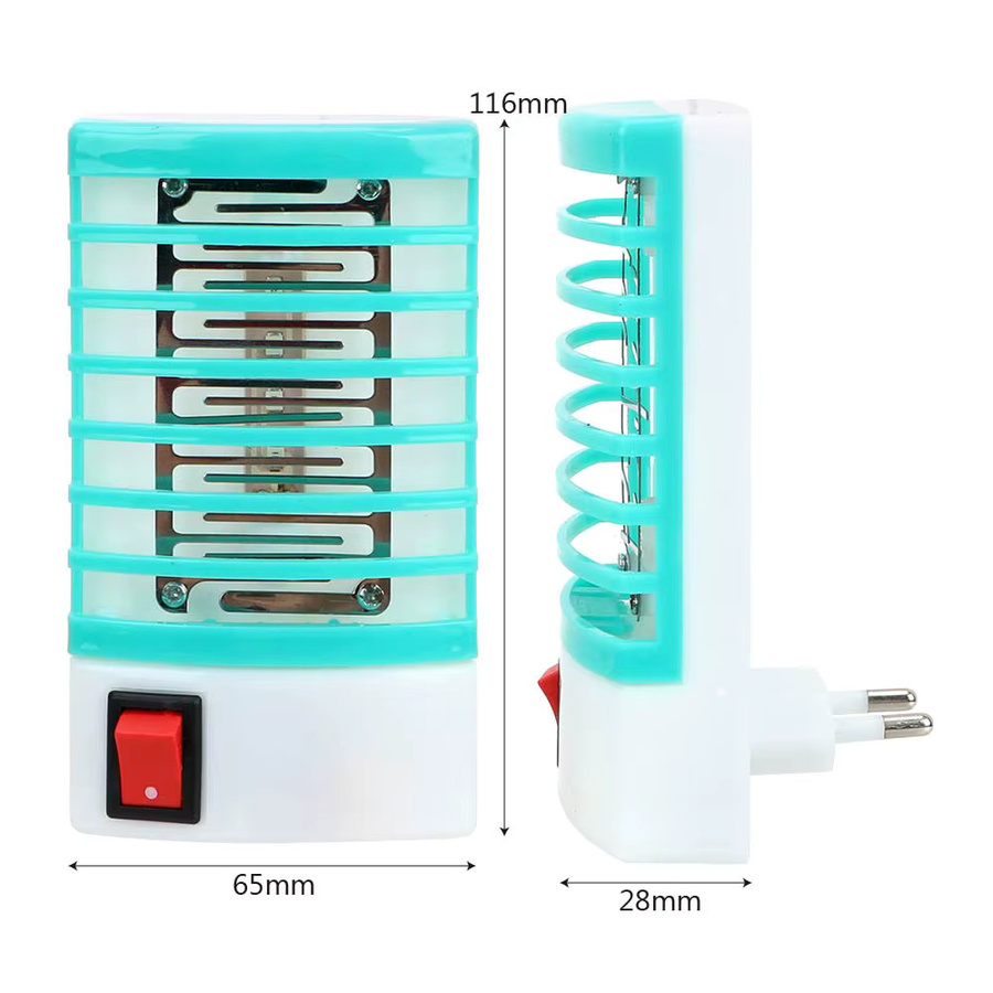 Elektrische Moskito-Insektenfalle als LED-Nachtlampe mit EU-Stecker in Weiß und Grün - Bild 1