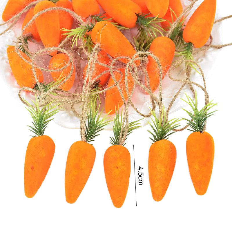 ZQNYCY Ostern Karotten Ornamente als DIY Schaum Karotten Anhänger in Orange für die Osterdekoration - Bild 3