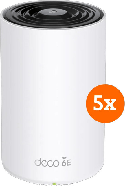 TP-Link Deco XE75 Pro Tri-Band Wi-Fi 6E Mesh-System, 5er-Pack, Weiß - Bild 1