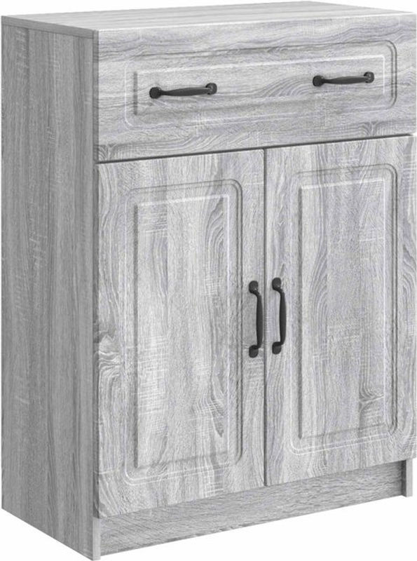 Sideboard vidaXL in Grau Sonoma aus Holzwerkstoff, B/T/H: 66 x 34,5 x 87 cm - Bild 1