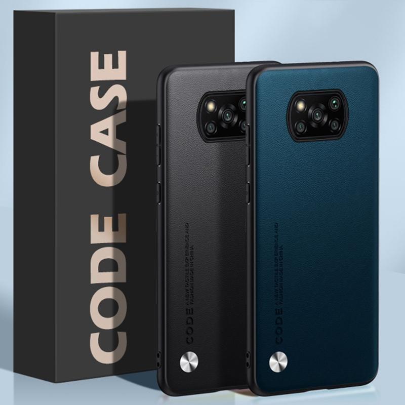 Xiaomi Poco X3 Pro Handyhülle aus PU-Leder mit mattem Silikon-Rückseite in Schwarz, Orange, Grün oder Lila - Bild 1