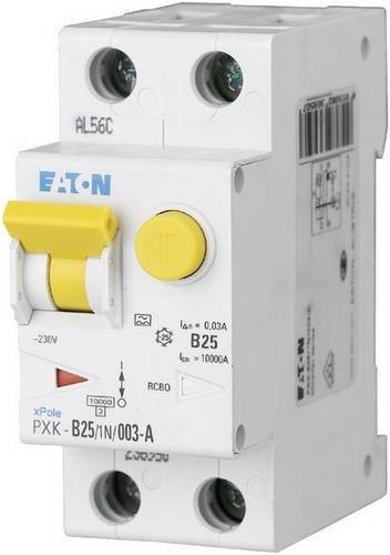 Eaton RCBO FI-Schutzschalter und Leitungsschutzschalter 2-polig 25A 0,03A 240 V/AC in Weiß - Bild 1