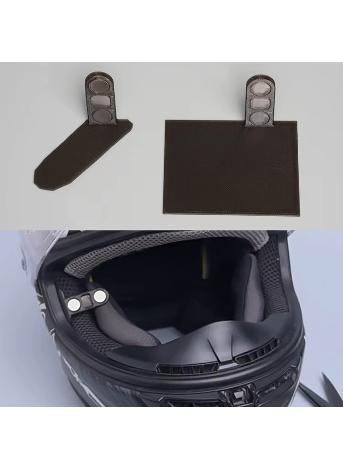 Insta360 Helmhalterung mit integrierter Magnethalterung und zuschneidbarem Panel in Schwarz für Insta360 Go Ultra - Bild 4