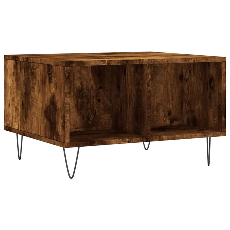 vidaXL Couchtisch in Räuchereiche, modern, B/T/H: 60 x 50 x 36,5 cm - Bild 2