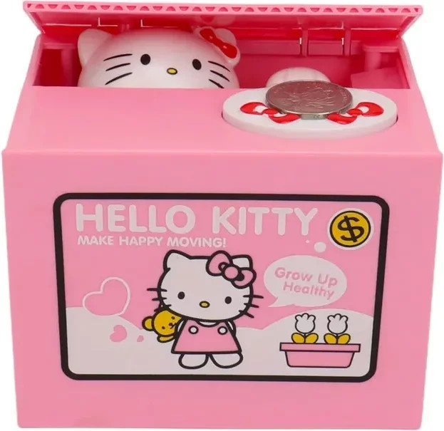 Sanrio Hello Kitty Spardose in Pink als Anime Cartoon Figur für Kinder - Bild 1