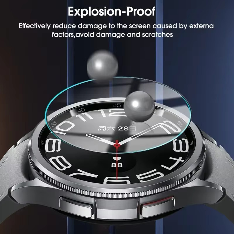 Samsung Displayschutzfolie Glas, Galaxy Watch 3 4 5 6 7 Classic 42/46mm 40/44mm - Bild 3