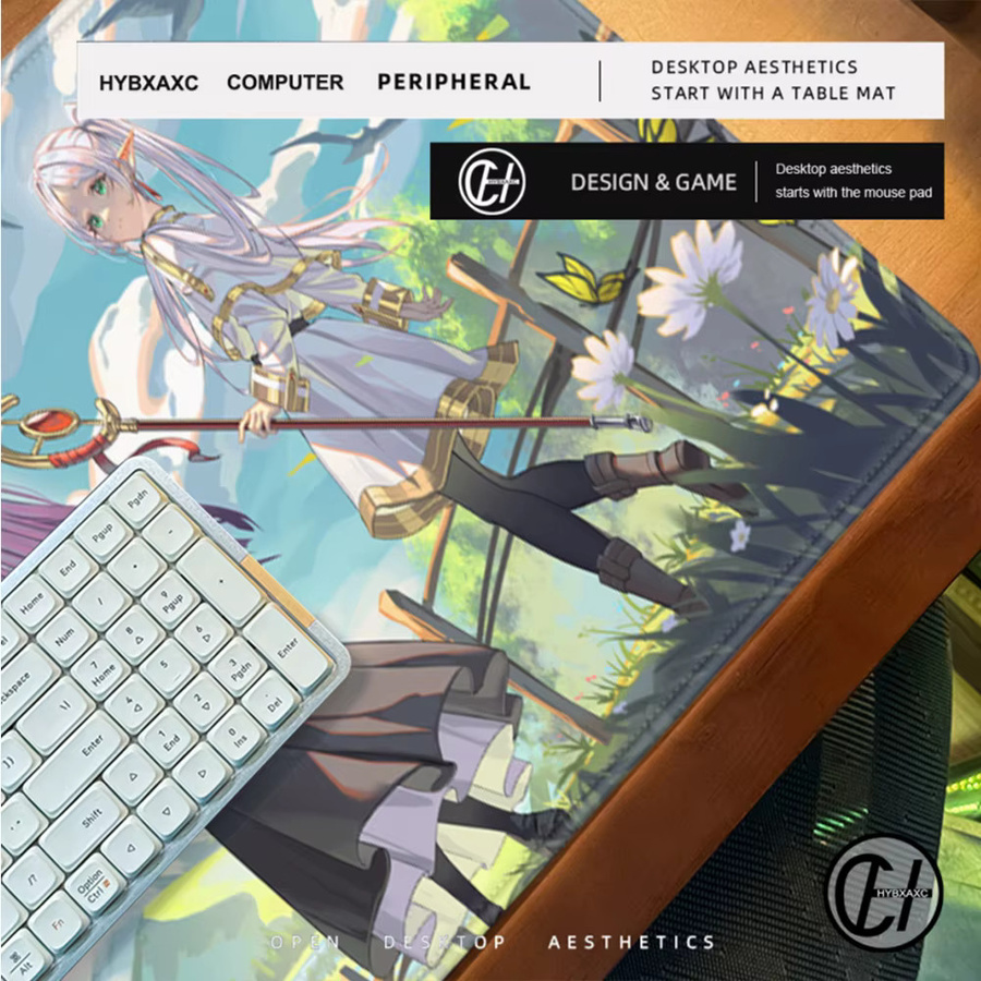 HYBXAXC XXL-Mauspad Frieren Beyond Journey's End Sousou No Frieren, rutschfestes Schreibtischpad für Computer und Laptop, multicolour, B: 90 cm, T: 40 cm - Bild 5