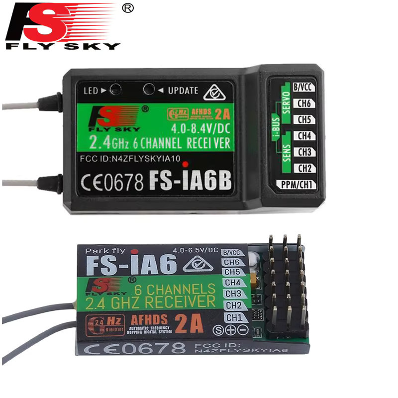 FlySky 2,4 GHz 6CH RC Empfänger AFHDS FS-IA6/IA6B in Schwarz für DIY FPV Flugzeuge und Drohnen - Bild 2