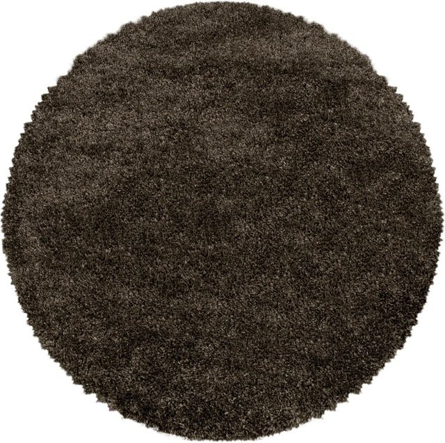 Ayyildiz Hochflorteppich Fluffy 3500 Shaggy in Braun, rund, Durchmesser: 160 cm - Bild 1