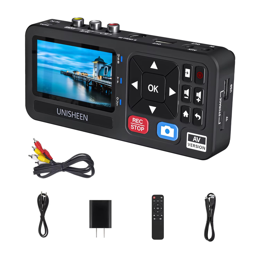 UNISHEEN UR230A Analoger VCR zu Digital Konverter, CVBS RCA SVideo zu USB Videorekorder, Schwarz - Bild 4