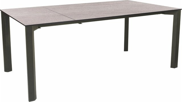 Stern Ausziehtisch Penta Aluminium in Anthrazit mit Tischplatte Silverstar Stone light, B/T: 160/210 x 100 cm - Bild 1