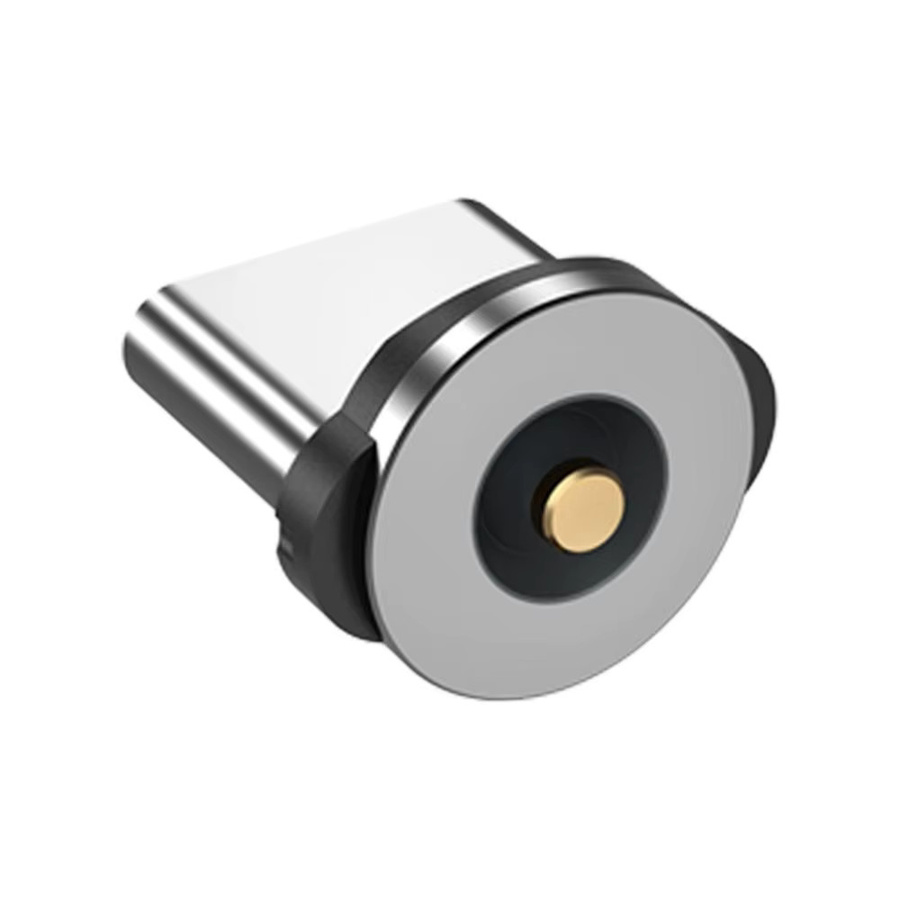 FRHY 10er Set Typ-C Magnetische Ladekopf Ersatzstecker in Silber mit 2,4A Schnellladefunktion und Datenübertragung aus Aluminiumlegierung - Bild 3