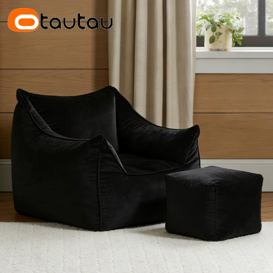 OTAUTAU Sitzsackbezug aus weichem Samt für Sessel, Ottoman und Pouf, Modell SF572 - Bild 3
