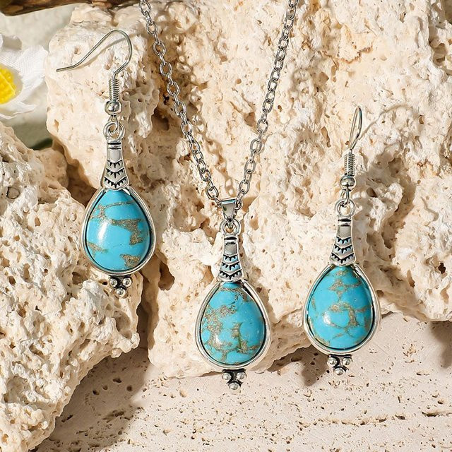 Lucky Star Jewelry Schmuck-Set, Halskette und Ohrringe, Edelstahl, Silber, Zirkonia, Damen - Bild 1