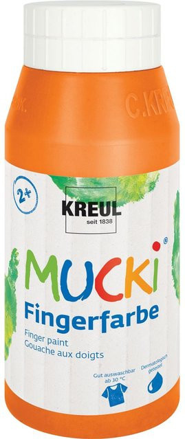 MUCKI Fingerfarbe Orange mit Bitterstoffen 750 ml - Bild 1
