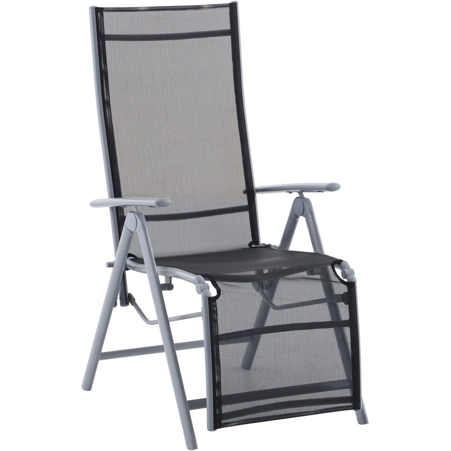 Garden Pleasure Relaxsessel ARIOLA aus Aluminium in Grau mit Textilene-Bezug, verstellbar und klappbar - Bild 2