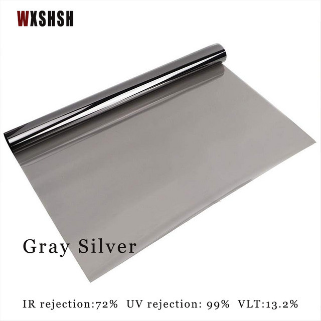 WXSHSH Fenster-Sichtschutzfolie in Grau und Silber, statisch haftender Einweg-Nacht-Sichtschutz mit Sonnenschutz und UV-Schutz für Zuhause und Büro - Bild 1
