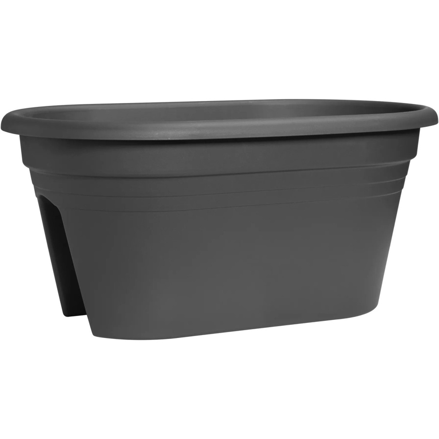 Florus Geländertopf Mediterran 2-Way in Anthrazit für deinen Balkon, Höhe: 50 cm - Bild 2