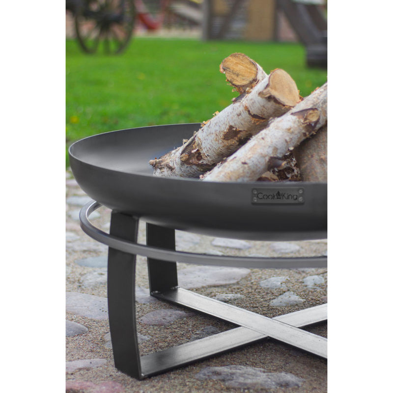 CookKing Feuerschale Viking mit umlaufendem Tragegriff, Schwarz, Durchmesser: 80 cm, Höhe: 36 cm - Bild 6