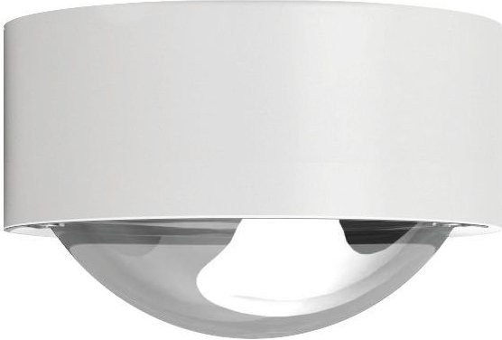 Top Light Puk Mini One Black White Edition LED-Deckenleuchte in Weiß Matt mit klarer Glaslinse und warmweißem LED-Licht (2700K) - Bild 1
