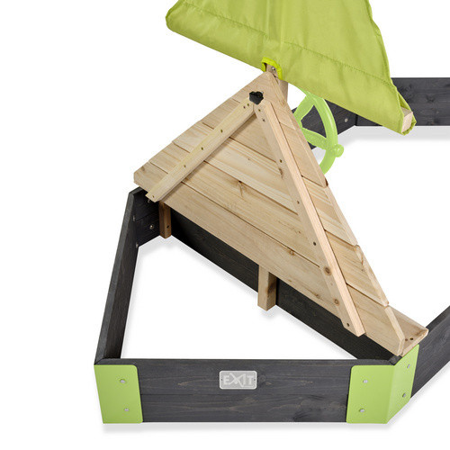 EXIT Toys Aksent Holzsandkasten Boot in Grau, B/T: 190 x 90 cm - Bild 2