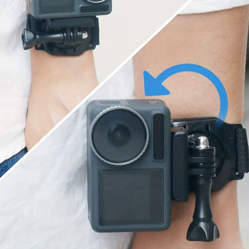 360-Grad-Drehbare Handschlaufe Bandhalterung für GoPro Hero 13 12 11 10 9 8 7 6 5, DJI Osmo Action 5Pro 4 und Insta360 in Schwarz - Bild 3