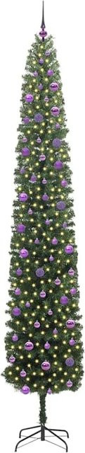 vidaXL Künstlicher Weihnachtsbaum in Grün mit 300 warmweißen LEDs und Ständer, Höhe: 270 cm - Bild 1