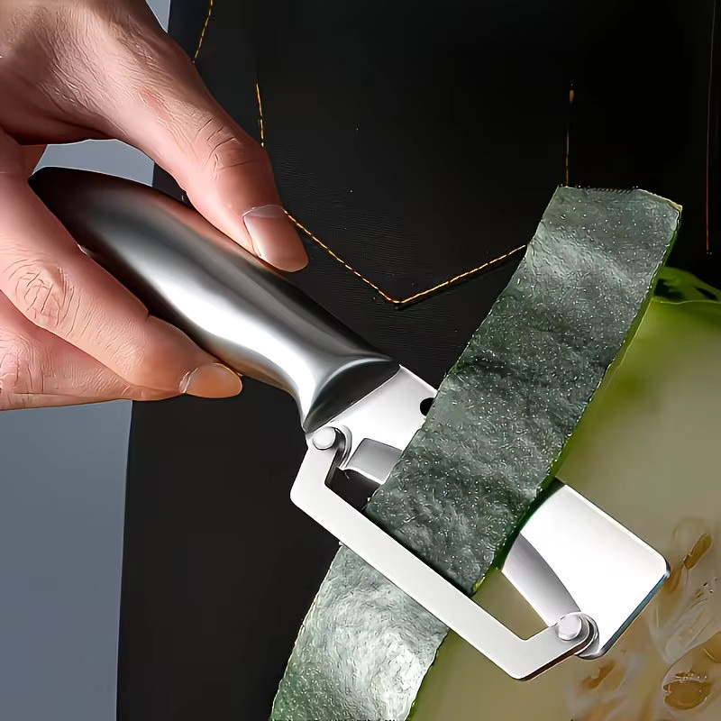 SHIBO Multifunktionaler Gemüseschäler und Kartoffelschäler aus Edelstahl in Silber - Bild 4