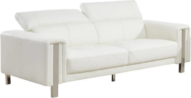 Vente-unique Sofa Maroua in Weiß aus Kunstleder mit 202 cm Breite - Bild 1
