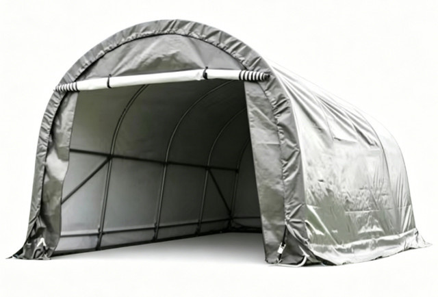 Folien Autogarage in Grau, B/T/H: 600 x 300 x 240 cm - Bild 1