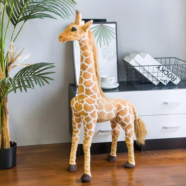Giraffe Puppe Plüschtier, Giraffenprint, Braun, Bunt / Mehrfarbig - Bild 1
