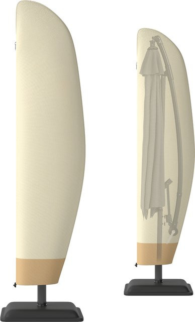 Outsunny Schutzhülle für Ampelschirm mit Reißverschluss aus Oxford Material, beige, B: 56 cm, H: 220 cm - Bild 1