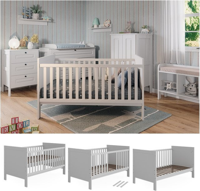 Vitalispa Babybett Ajaton Weiß B: 144,4 cm, H: 83 cm - Bild 1